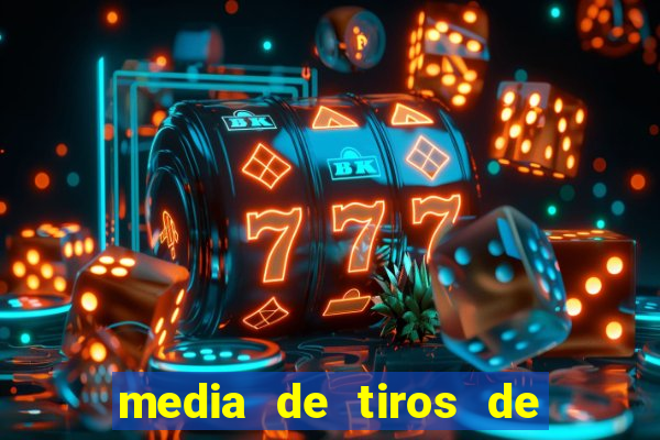 media de tiros de meta por jogo